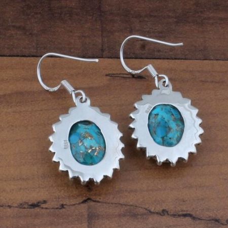 Intricate Square 925 Sterling Silver Earrings